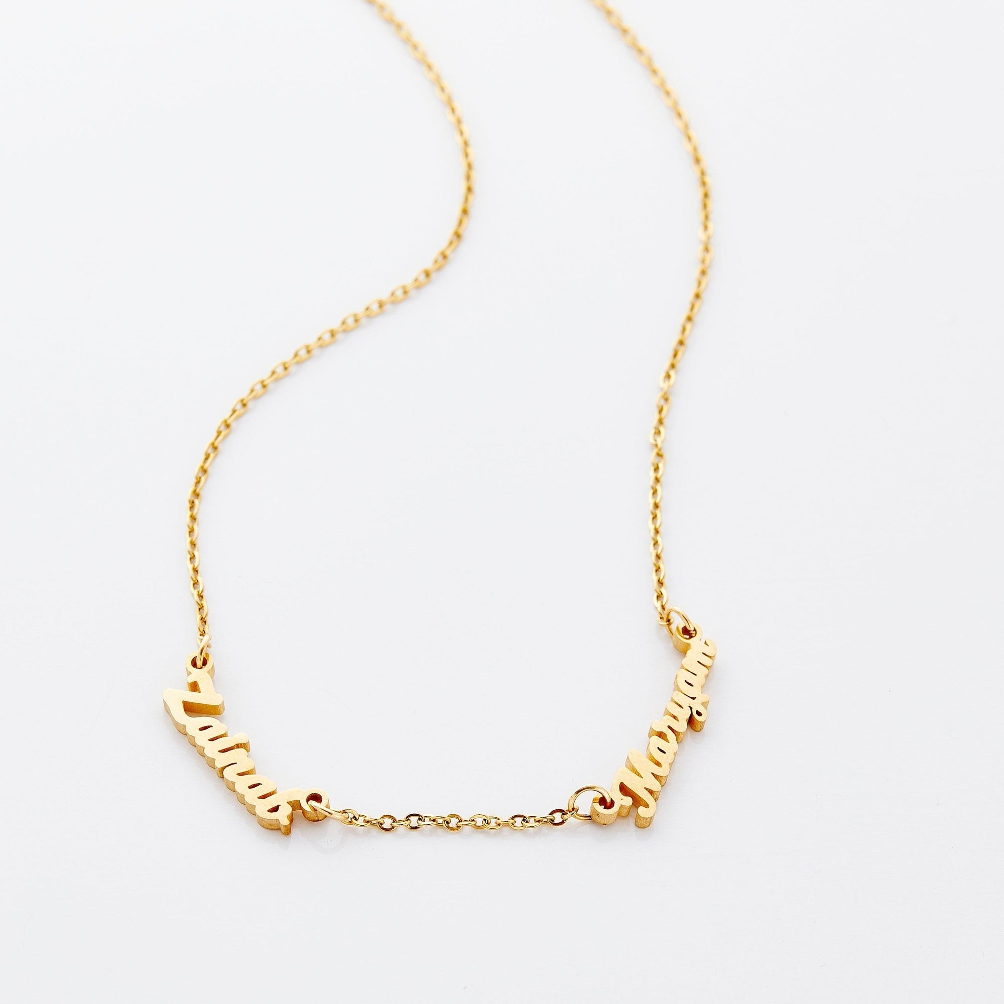 Gepersonaliseerde Duo Voornaam Ketting