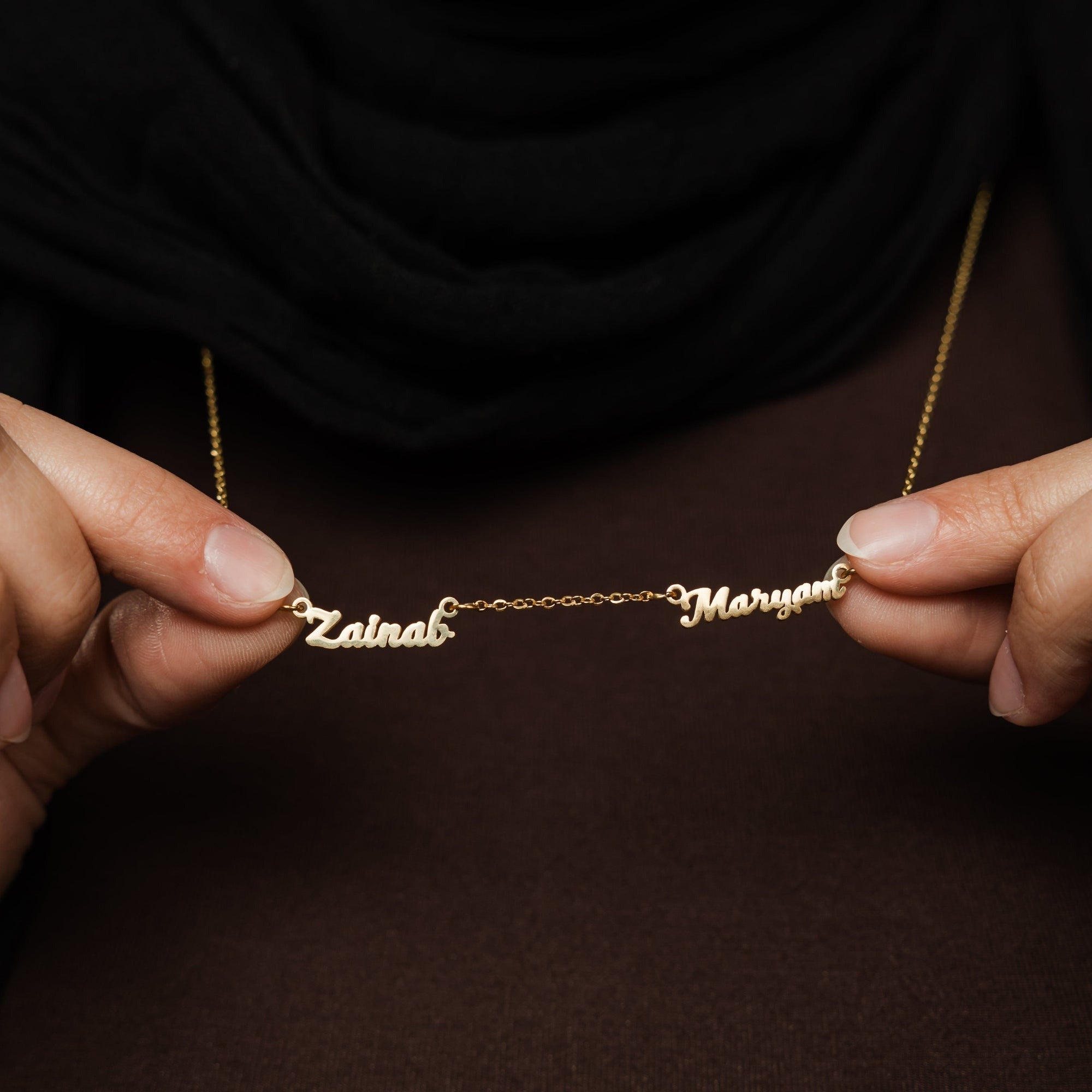Gepersonaliseerde Duo Voornaam Ketting